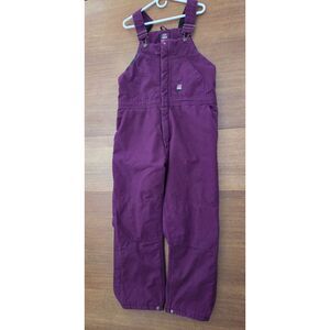 Women's Berne Insulated Bib Overalls‎ XL Dark Purple Plum Chore Suit
